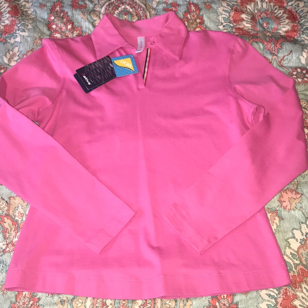 Activa lyrca Activewear top NWT. Size S Pink top